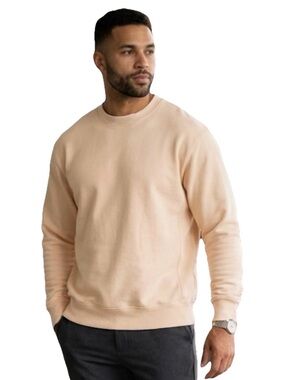 Sporty & Rich Men’s Cream Cotton Crew Neck Sweatshirt Size XS, Medium, & Large
